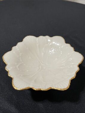 Lenox Footed Candy Dish with Gold Trim